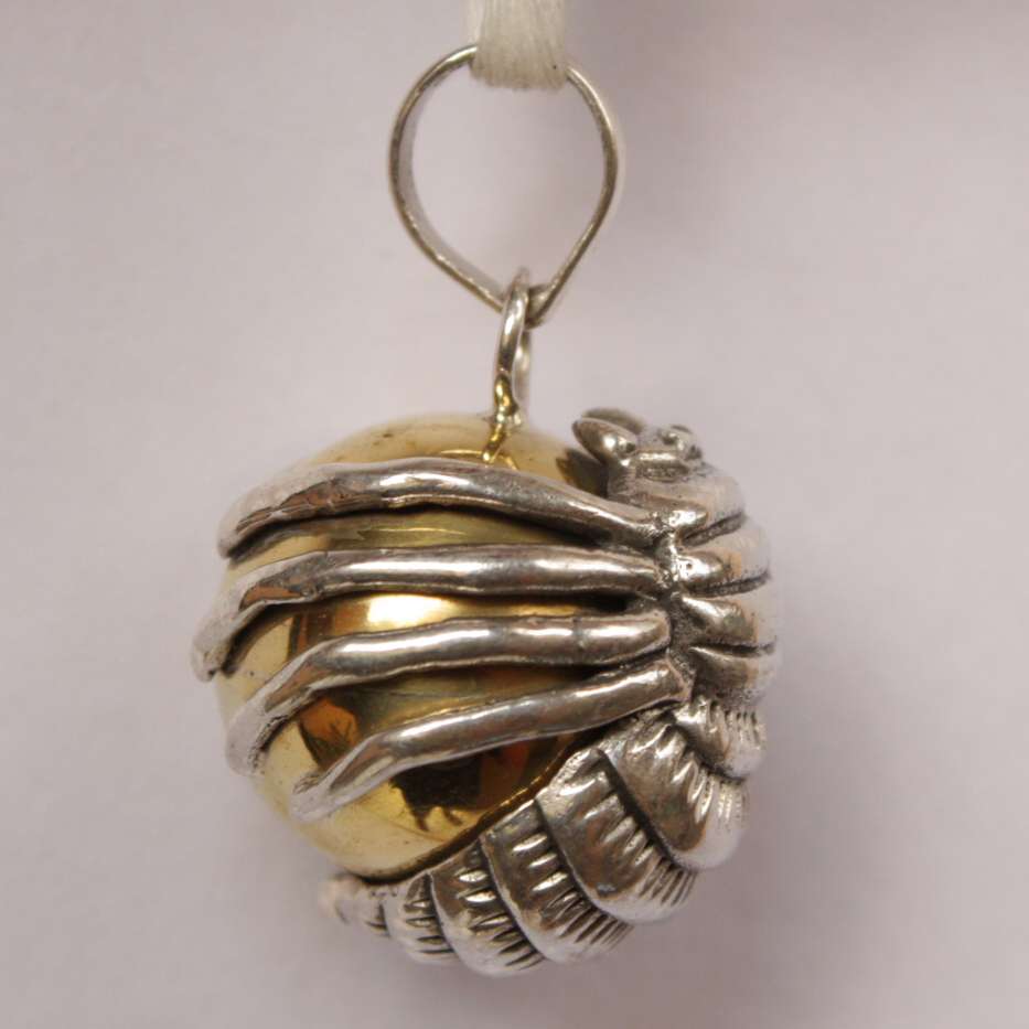 (HANDMADE 925 BALI SILVER HARMONY BALL BEE PENDANT 16 MM)